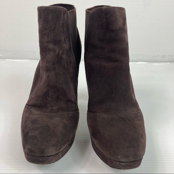 VIA SPIGA Women suede leather Heeled platform bootie size 7M US - Picture 3 of 7